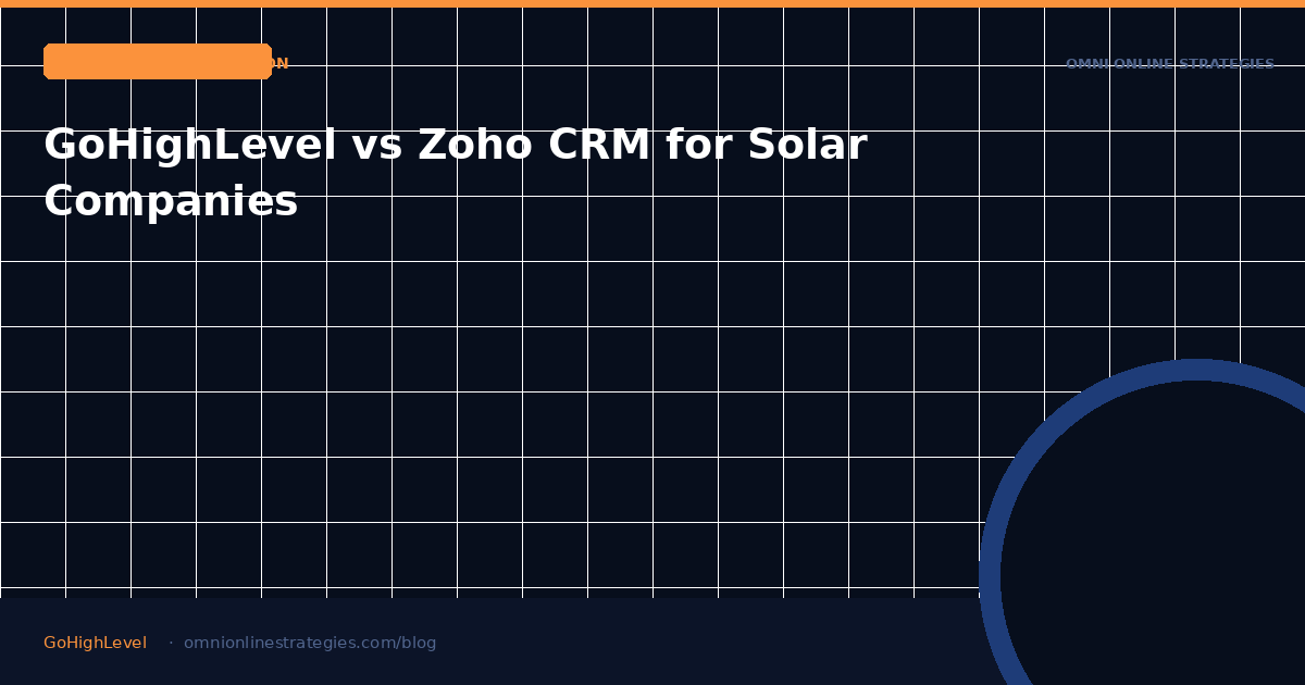GoHighLevel vs Zoho CRM for Solar Companies