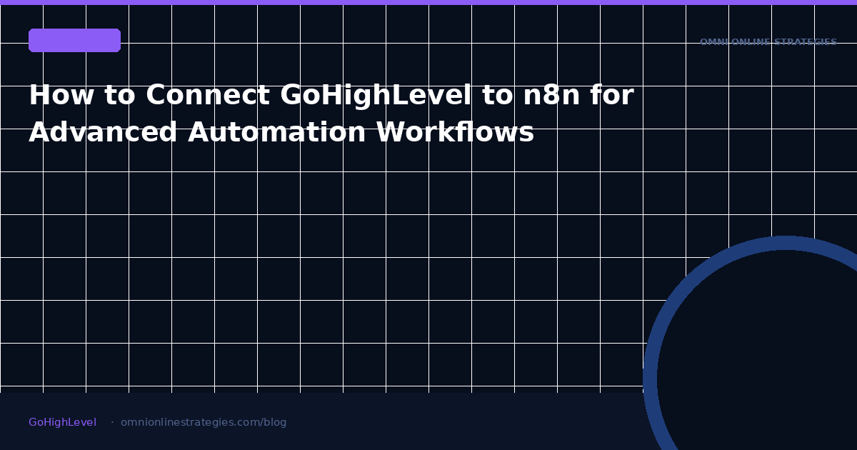 How to Connect GoHighLevel to n8n for Advanced Automation Workflows