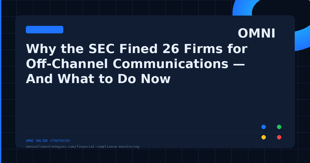 SEC Off-Channel Communications Fines Explained