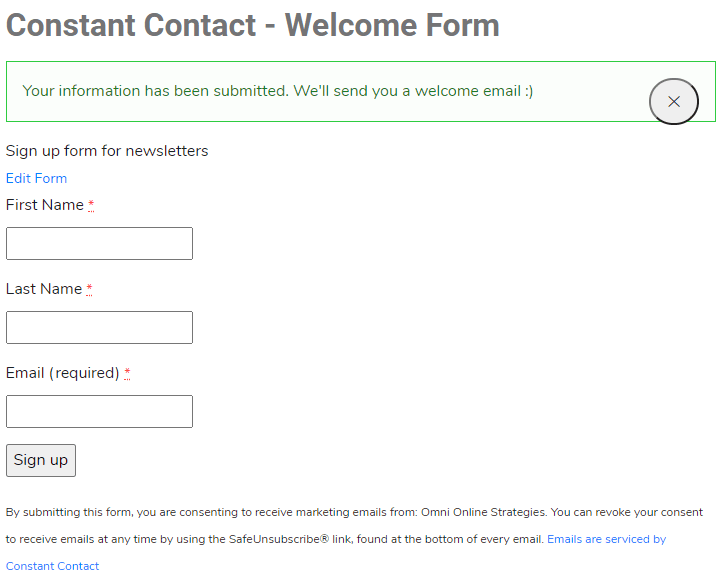 Constant Contact Tracking Triggers and Automation