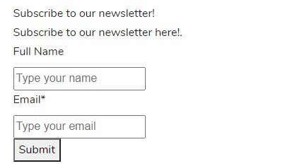 Newsletter sample