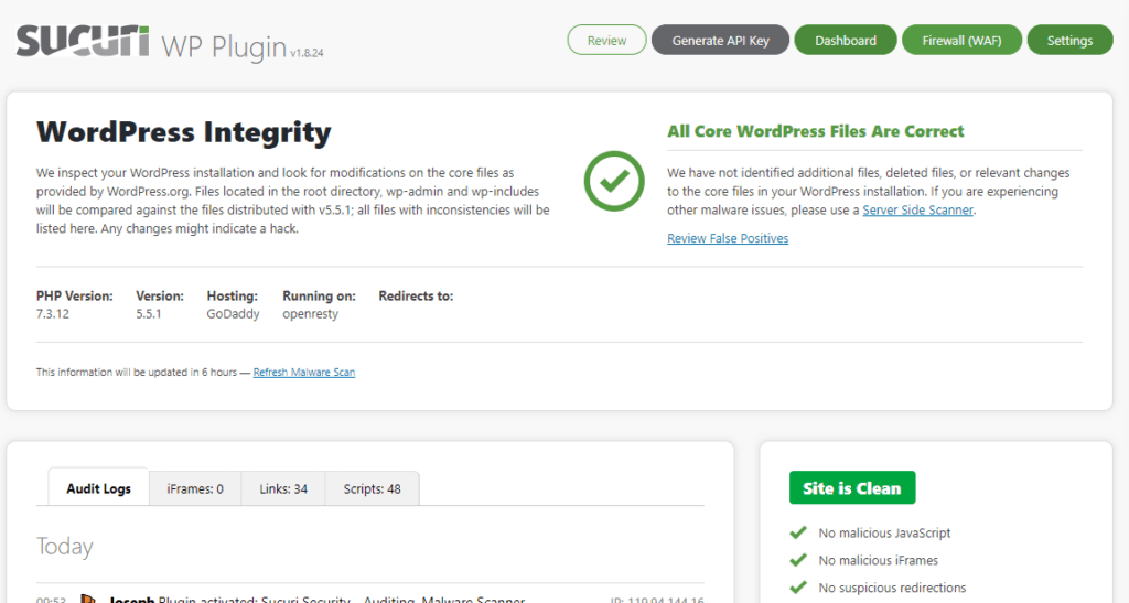 Sucuri WP Plugin