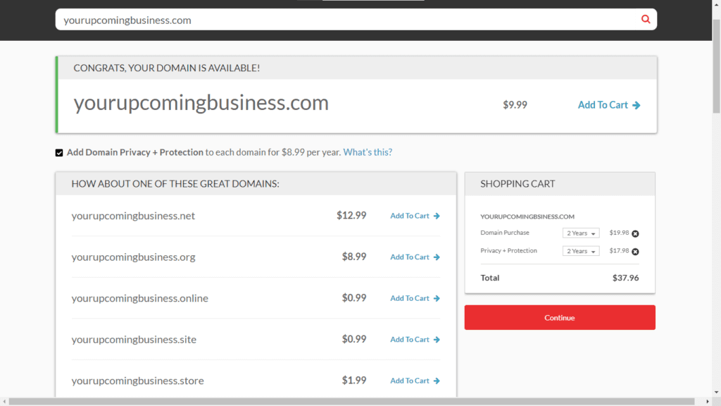 doain.com pricing