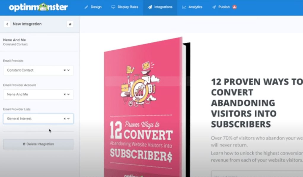 Optinmonster Integrations