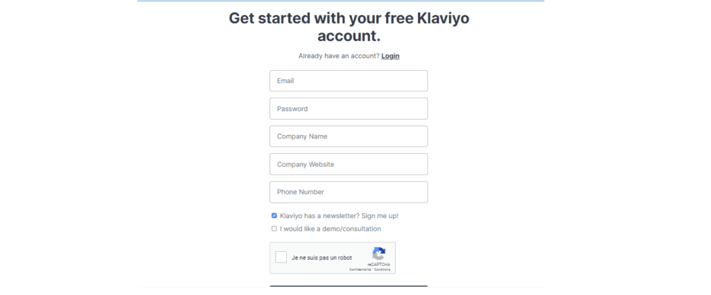 Get started with free klaviyo account for shopify