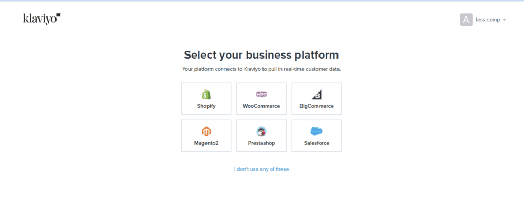 online shop integration with Klaviyo