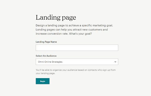 How to create a landing page on Mailchimp