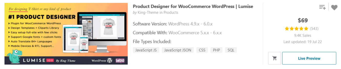 Product Designer Plugin Woo online store WP