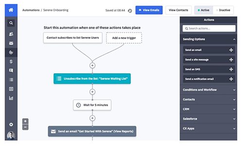 a photo of a conditional automation sequence by Activecampaign