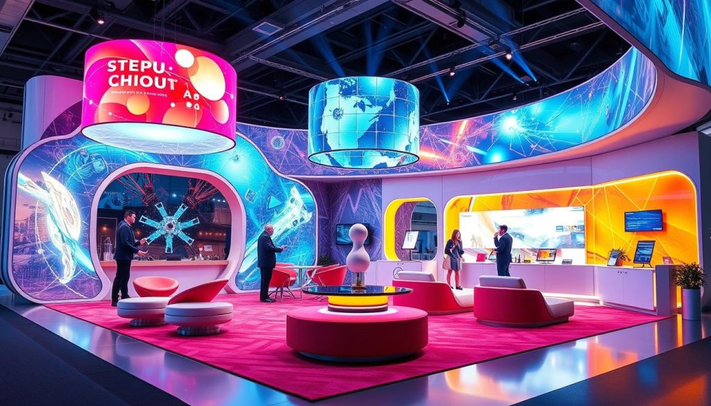 Interactive booth design with digital tools